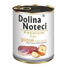 Вологий корм Dolina Noteci Dog Premium Pure Для собак алергіків з гускою та яблуком - 800 г