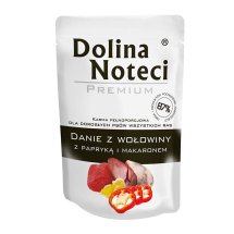 Вологий корм Dolina Noteci Dog Premium Danie Для собак пауч яловичина з паприкою та локшиною - 100 г