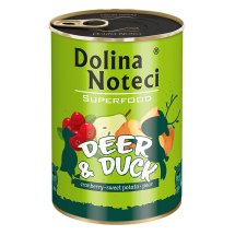 Вологий корм Dolina Noteci Dog Superfood Для cобак з олениною та качкою - 400 г