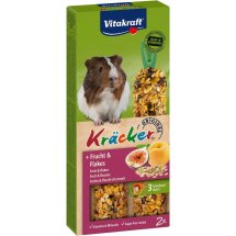 Ласощі Vitakraft Kracker Original Frucht&Flakes крекер для декоративних гизунів і морських свинок з фруктами - 2 шт