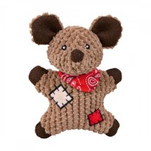 Іграшка Trixie для собак Мишка з латками та пискавкою плюш 19 см - 1 шт