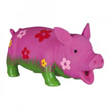 Іграшка Trixie для собак Поросятко з квітами та пискавкою латекс 20 см - 1 шт