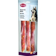 Ласощі Trixie Denta Fun Chewing Rolls для собак Паличка для чищення зубів з качкою 28 см 250 г - 3 шт