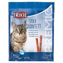 Ласощі Trixie Premio Stick Quintett для котів палички з лососем та фореллю - 5х5 г