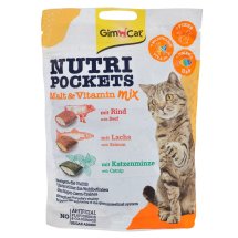 Вітамінні ласощі GimCat Nutri Pockets для котів для зміцнення імунітету мультивітамін мікс - 150 г