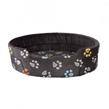 Лежак Trixie Jimmy для собак з лапками пінопластова підкладка сіро-коричневий плюш 75х65 см - 1 шт