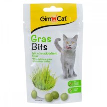 Ласощі GimCat GrasBits для котів таблетки з травою 65 шт - 40 г