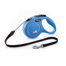 Рулетка-повідець Flexi для собак New Classic трос розмір M 5 м/ 20 кг - Синій