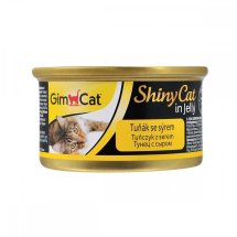 Вологий корм GimCat Shiny Cat для котів з тунцем та сиром - 70 г