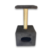 Дряпка Природа Д1 для котів з будкою капучино 32x32x65 см - 1 шт