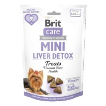 Ласощі Brit Care Mini Treats Liver Detox для собак малих порід детокс печінки індичка смак чорниця - 50 г