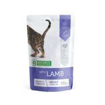 Вологий корм Nature's Protection Cat Sensitive digestion with Lamb Для котів пауч ягня - 100 г
