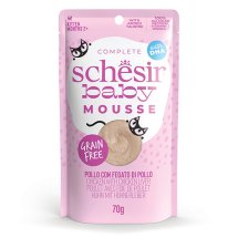 Вологий корм Schesir Cat Baby Chicken With Chicken Liver КУРКА З КУРЯЧОЮ ПЕЧІНКОЮ для кошенят мус - 70 г