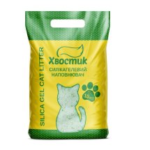 Наповнювач Хвостик Силікагель дрібний з зеленими гранулами - 10 л