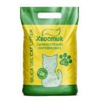 Наповнювач Хвостик Силікагель великий з зеленими гранулами - 15 л