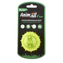 Іграшка для собак AnimAll Fun м'яч шипований з пищалкою 65 мм - Жовтий