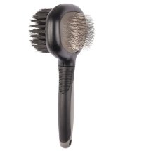 Двостороння щітка-пуходерка Flamingo COMFORT 2в1 для собак L 19Х11.3 см - 1 шт