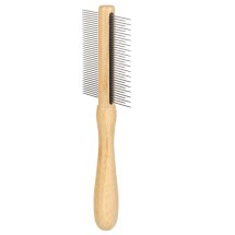 Гребінець Flamingo BAMBOO двосторонній для собак зубів 30/19шт 21х7 см - 1 шт