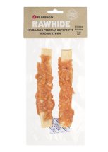 Жувальні реберця Flamingo Dog для собак обгорнуті м'ясом курки 17 см 2 шт - 110 г