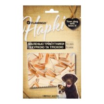 Ласощі Flamingo Dog Маленькі трикутники з куркою та тріскою для собак - 75 г
