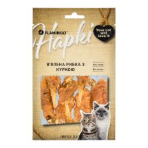 Ласощі Flamingo Cat В'ялена рибка з куркою для котів - 50 г