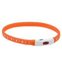 Нашийник LED AnimAll з підзарядкою USB М 55 см - Помаранчевий