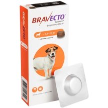 Таблетка Бравекто 4.5-10 кг для собак від бліх та кліщів на 3 місяці 250 мг - 1 шт