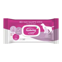 Вологі серветки Inodorina Functional Intime для інтимної гігієни собак та котів із екстрактами мальви та календули - 40 шт