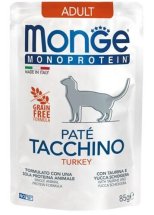 Вологий корм Monge Cat MONOPROTEIN Adult для котів 100% індичка - 85 г
