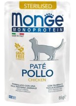 Вологий корм Monge Cat MONOPROTEIN Sterilised для стерилізованих котів 100% курка - 85 г