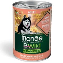 Вологий корм Monge Dog Wet Bwild Adult для собак лосось гарбуз та цукіні - 400 г
