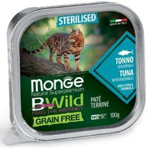 Вологий корм Monge Cat Bwild Grain Free Wet Sterilised для стерилізованих котів тунець з овочами - 100 г