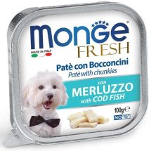 Вологий корм Monge Dog FRESH для собак з тріскою - 100 г