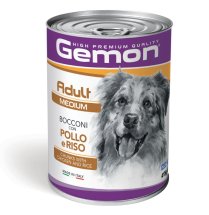 Вологий корм Gemon Dog Wet Medium Adult для собак шматочки з куркою та рисом - 415 г