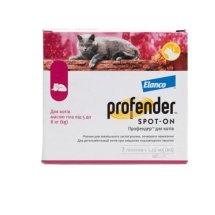 Краплі ПРОФЕНДЕР Антигельмінтні для котів 5 - 8 кг від глистів 1.12 мл - 1 піпетка