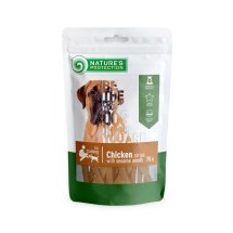 Ласощі для собак Nature's Protection Dog Chicken strips with sesame смужки з курки з кунжутом - 75 г