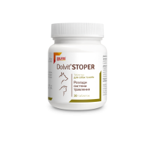 Вітаміни Dolfos для собак та котів Долвіт Стопер (при діареї) (1т/10кг) - 30 таб