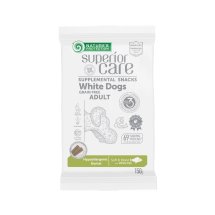 Ласощі для собак Nature's Protection Dog SC White Dogs Hypoallergenic&Dental Care з білим забарвленням шерсті з білою рибою - 150 г