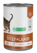 Вологий корм Nature's Protection Cat Adult Beef & Lamb для котів з яловичиною і ягням - 400 г