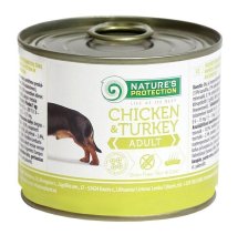 Вологий корм Nature's Protection Dog ADULT CHICKEN & TURKEY для собак з куркою та індичкою - 200 г