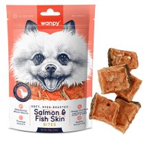 Ласощі Wanpy Dog Soft Salmon & Fish Skin Bites М’ЯКІ ШМАТОЧКИ ЛОСОСЯ для собак - 100 г