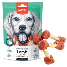 Ласощі Wanpy Dog Lamb Jerky Dumbell В’ЯЛЕНЕ ЯГНЯ КІСТКА-ГАНТЕЛЬ для собак - 100 г