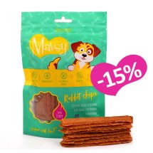 Ласощі Mavsy Dried Rabbit Chip Дієтичні чіпси з кролика для собак з чутливим травленням - 100 г