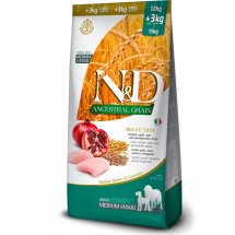 Сухий корм Farmina Dog N&D Low Grain Chicken & Pomegranate MEDIUM & MAXI для собак середніх та великих порід з куркою - 15 кг