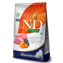 Сухий корм Farmina Dog N&D Grain Free Pumpkin Lamb & Blueberry PUPPY MEDIUM & MAXI для цуценят середніх та великих порід з ягням - 12 кг