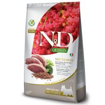 Сухий корм Farmina Dog N&D Quinoa Duck BROCCOLI & ASPARAGUS NEUTERED для стерилізованих собак дрібних порід з качкою - 2.5 кг
