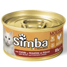 Вологий корм Monge SIMBA Cat Wet для котів курячі серця та лівер - 85 г