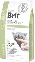 Сухий корм Brit GF VetDiet Cat Diabetes для котів при цукровому діабеті з куркою та горохом - 2 кг