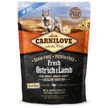 Сухий корм Carnilove Fresh Ostrich & Lamb для дорослих собак дрібних порід ягня та страус - 1.5 кг