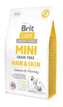 Сухий корм Brit Care GF Mini Hair & Skin для собак мініатюрних порід для шкіри та шерсті з лососем та оселедцем - 2 кг